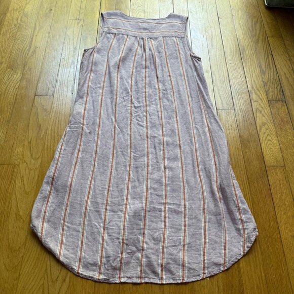 Marine Layer Size M Purple Lavender Stripe Linen Blend Lake Tank Dress - Picture 16 of 16